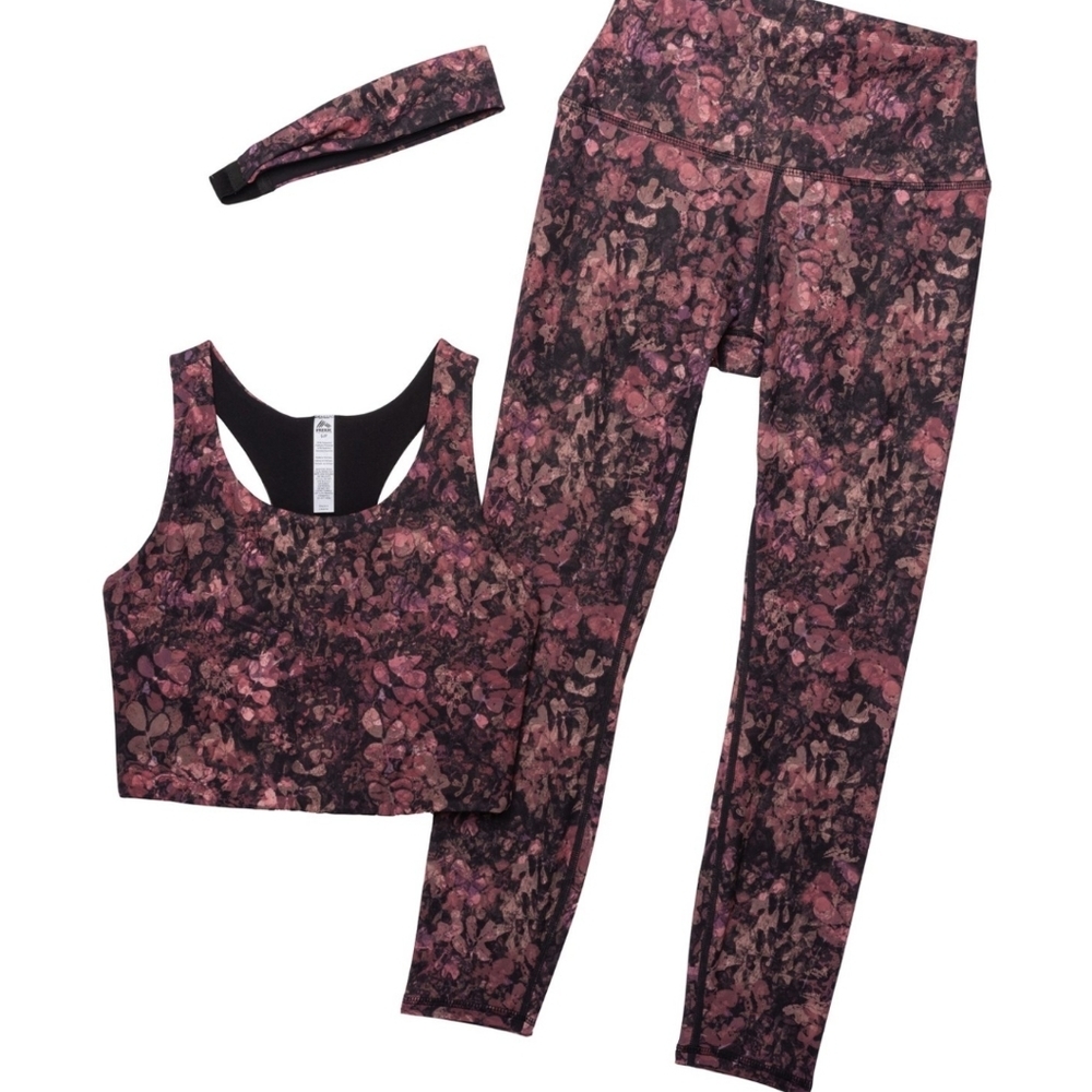 🖤RBX 3 Piece Set- Cropped Sports Bra, Leggings and Headband - Picture 2 of 16